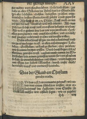 Das der Glaub an Christum gerecht mache.