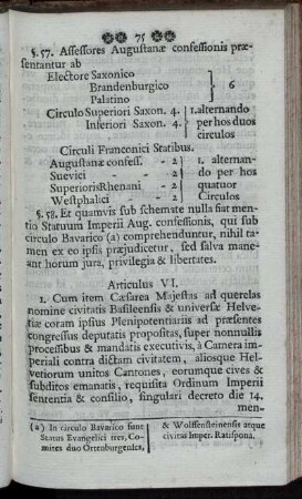 Articulus VI. - Articulus X.