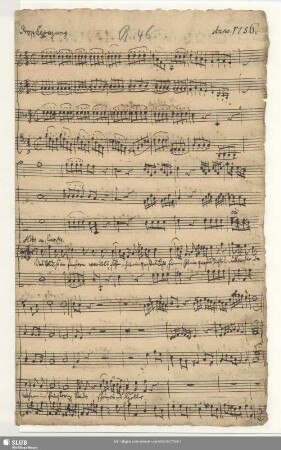 Prophezeiung - Mus.2758-E-501 : V, strings, bc, org