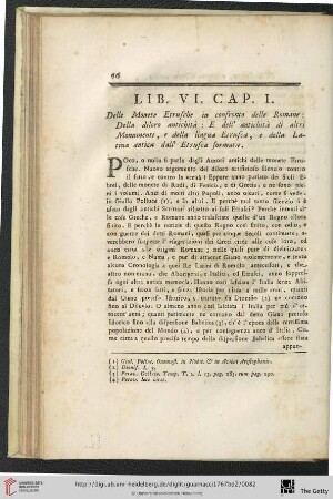 Lib.VI. Cap.I.