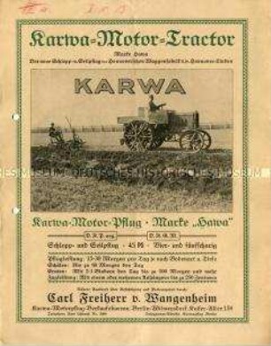 Motor-Traktor als Seilpflug