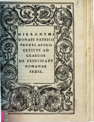 Apologeticus ad Graecos de principatu romanae Sedis