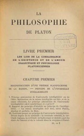 La philosophie de Platon : Ouvrage couronné par l'Académie des Sciences morales et politiques et par l'Académie Française, 4. Essais de philosophie platonicienne