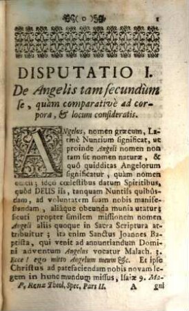 Theologia Ad Mentem Angelici Doctoris Divi Thomae Aquinatis, 2. De Angelis