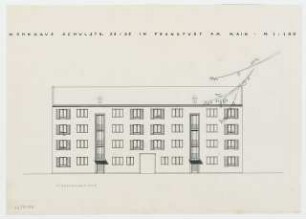 Wohnhaus Schulstraße 33/35, Frankfurt a. M.-Sachsenhausen: Ansicht 1:100