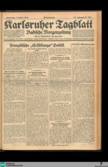 Karlsruher Tagblatt, Morgenausgabe