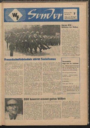 Betriebszeitung 'WF-Sender', Nr.7/1972 (25. Februar 1972)
