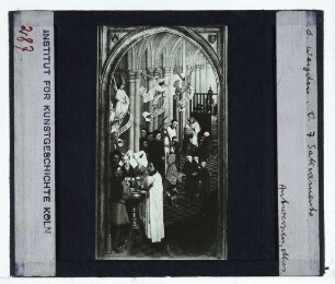 Weyden, Altar der sieben Sakramente (Antwerpen KMSK 393-395) : linke Tafel
