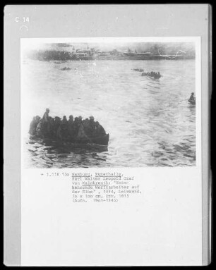 Heimkehrende Werftarbeiter auf der Elbe
