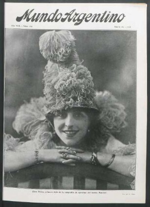 Clara Weiss, primera tiple de la compañía de operetas del teatro Marconi [Fotografía]