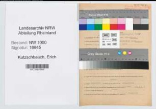 Entnazifizierung Erich Kutzschbauch, geb. 07.03.1908 (Gaertner)