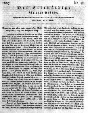 No. 28, Mittwoch, den 8. April 1807