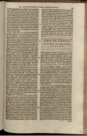 Liber De Consolatione Ad Polybium ...