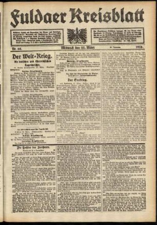 Ausgabe vom Mittwoch, den 22. März 1916.