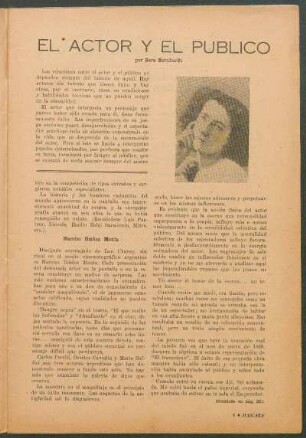 El actor y el público
