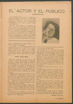 El actor y el público