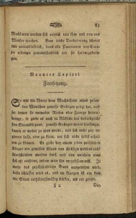 Neuntes Kapitel. Fortsetzung. - Zehntes Kapitel. Fortsetzung.