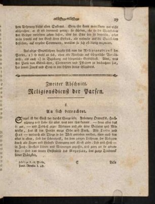 29-82, Zweiter Abschnitt. Religionsdienst der Parsen