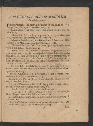Libri Theologici Theologorum Pontificiorum.