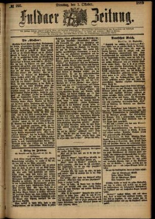 Ausgabe vom Dienstag, den 01. Oktober 1889.
