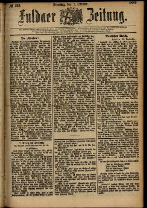 Ausgabe vom Dienstag, den 01. Oktober 1889.