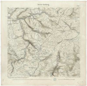 Section Stollberg aus: Topographische Karte (Äquidistantenkarte) Sachsen
