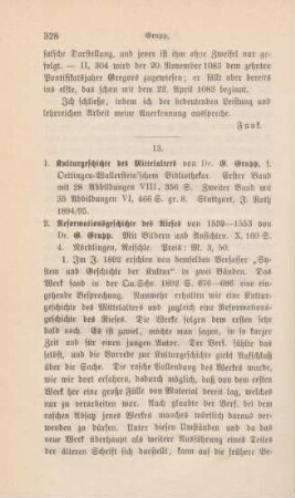 328-333 [Rezension] Grupp, Georg, Kulturgeschichte des Mittelalters