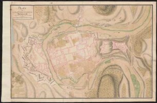 Plan de la ville, citadelle et fort de Besançon : capitale de la Franche Comté