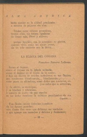 La elegía del órgano