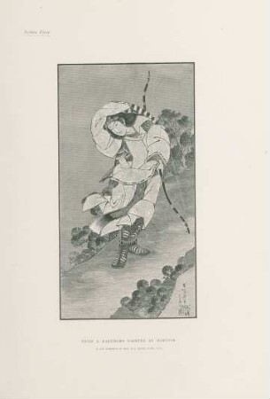 From a Kakemono painted by Hokusai