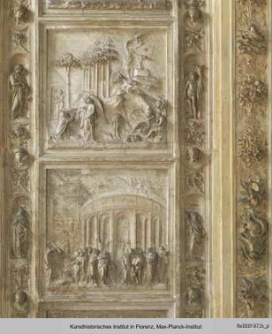 Gipsabguss von Ghibertis Paradiestüren des Florentiner Baptisteriums