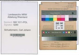 Entnazifizierung Carl Johann Schuetzmann , geb. 07.08.1909 (Polizist)