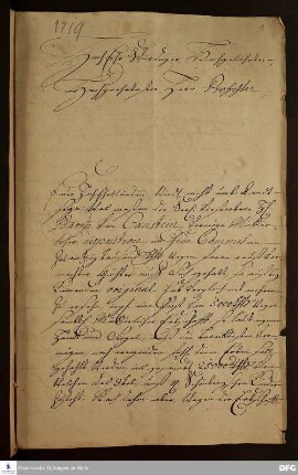 Brief von Hedewig Sophia von Holtzendorff an August Hermann Francke.