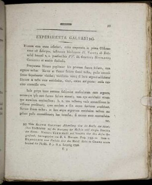 Experimenta Galvani.