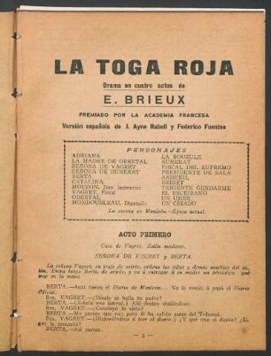 1922005400: La toga roja : drama en cuatro actos