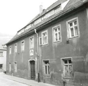 Oederan, Enge Gasse 26. Wohnhaus (sog. Weber-Haus, 1841). Straßenansicht