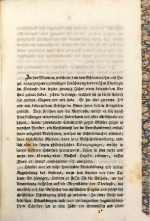 Einige Worte über die Aechtheit der neutestamentlichen Schriften und ihre Erweisbarkeit aus der ältesten Kirchengeschichte gegenüber den Hypothesen der neuesten Kritiker : zur Erwiederung auf die Schrift des Herrn Professor Dr. F. Chr. Baur in Tübingen: "Der Kritiker und der Fanatiker u.s.w."