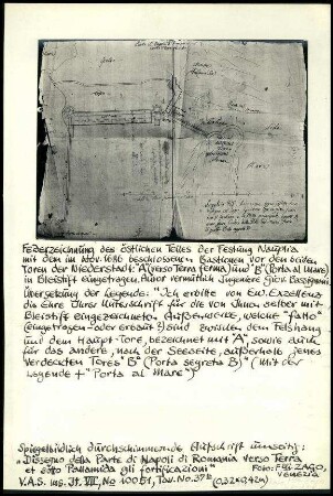 Historischer Plan Festung Nauplia