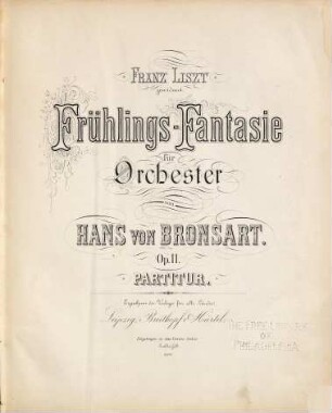 Frühlings-Fantasie : für Orchester ; op. 11