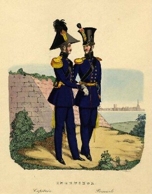 Uniformbild, Offiziere der dänischen Armee