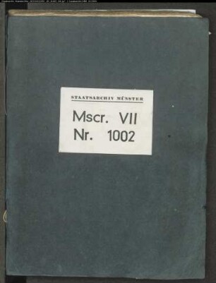 Kopiar der Kirche S. Ludgeri in Münster, mit chronologischem Index