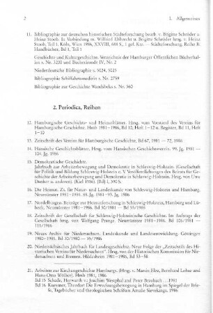 2. Periodica, Reihen