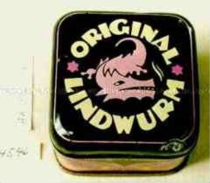 Blechdose für Schreibmaschinenfarbband? "ORIGINAL LINDWURM"