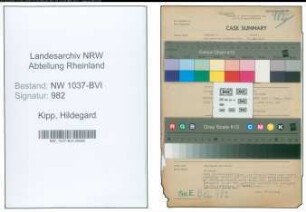 Entnazifizierung Hildegard Kipp , geb. 21.03.1915 (Schulhelferin)