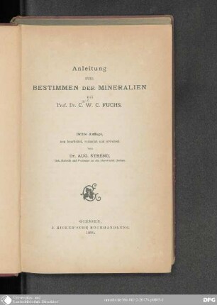 Anleitung zum Bestimmen der Mineralien