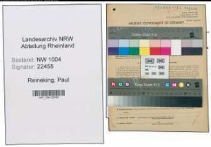 Entnazifizierung Paul Reineking , geb. 22.08.1879 (Gastwirt)