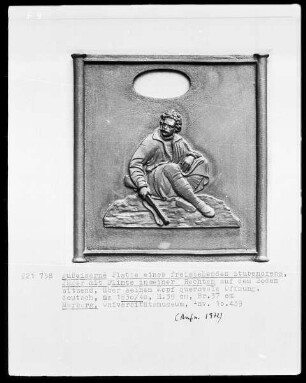 Sitzender Jäger mit Flinte