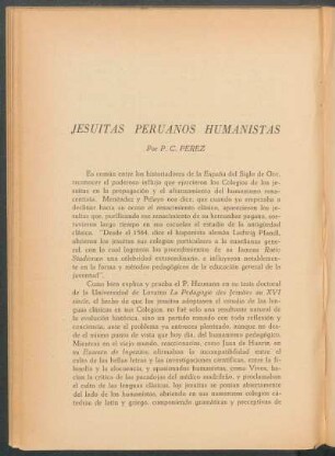 Jesuitas peruanos humanistas
