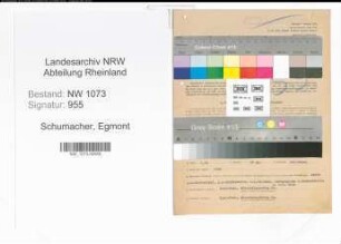 Entnazifizierung Egmont Schumacher , geb. 24.12.1897 ()