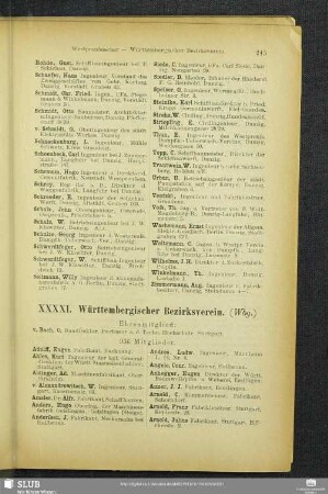 XXXXI. Württembergischer Bezirksverein.
